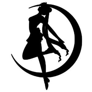 Sailor Moon Anime Black Vinyl Decal 4”‎